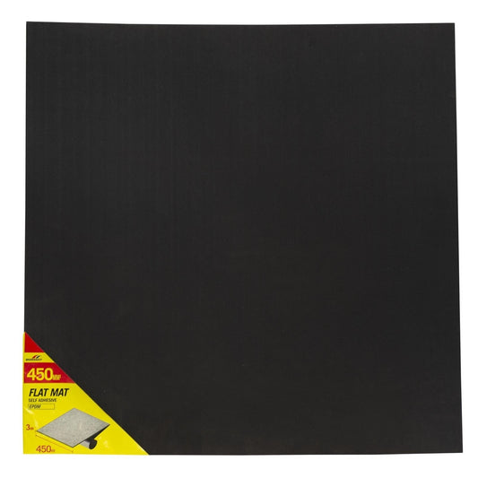 Moroday Black Rubber Adhesive Mat 450x450mm - Indoor/Outdoor, UV & Moisture Resistant