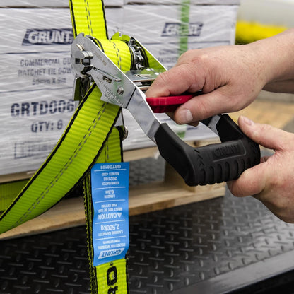 Grunt Pro 25mm x 4m Reflecta Webbing Ratchet Tie Down - 2 Pack, Chrome Finish