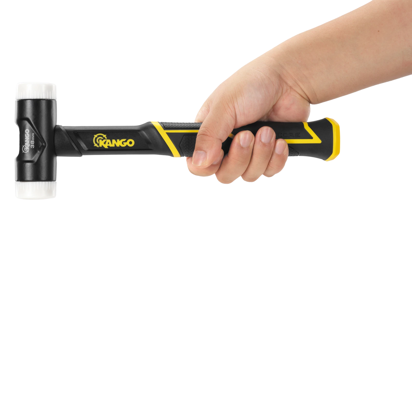 Kango 38mm Soft Face Mallet with Interchangeable Nylon Faces and Wedged Handle Design