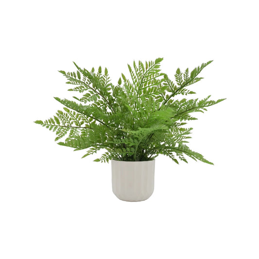 Artificial Rabbit's Foot Fern 35cm - Lifelike Faux Plant with Furry Rhizomes, No Maintenance