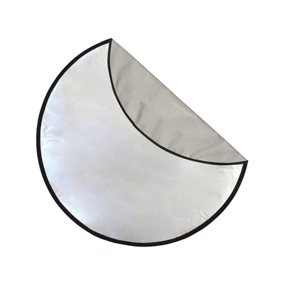 Jumbuck 90cm Round Fire Resistant Mat for Outdoor Fire Pits, Heat Reflective, Silver