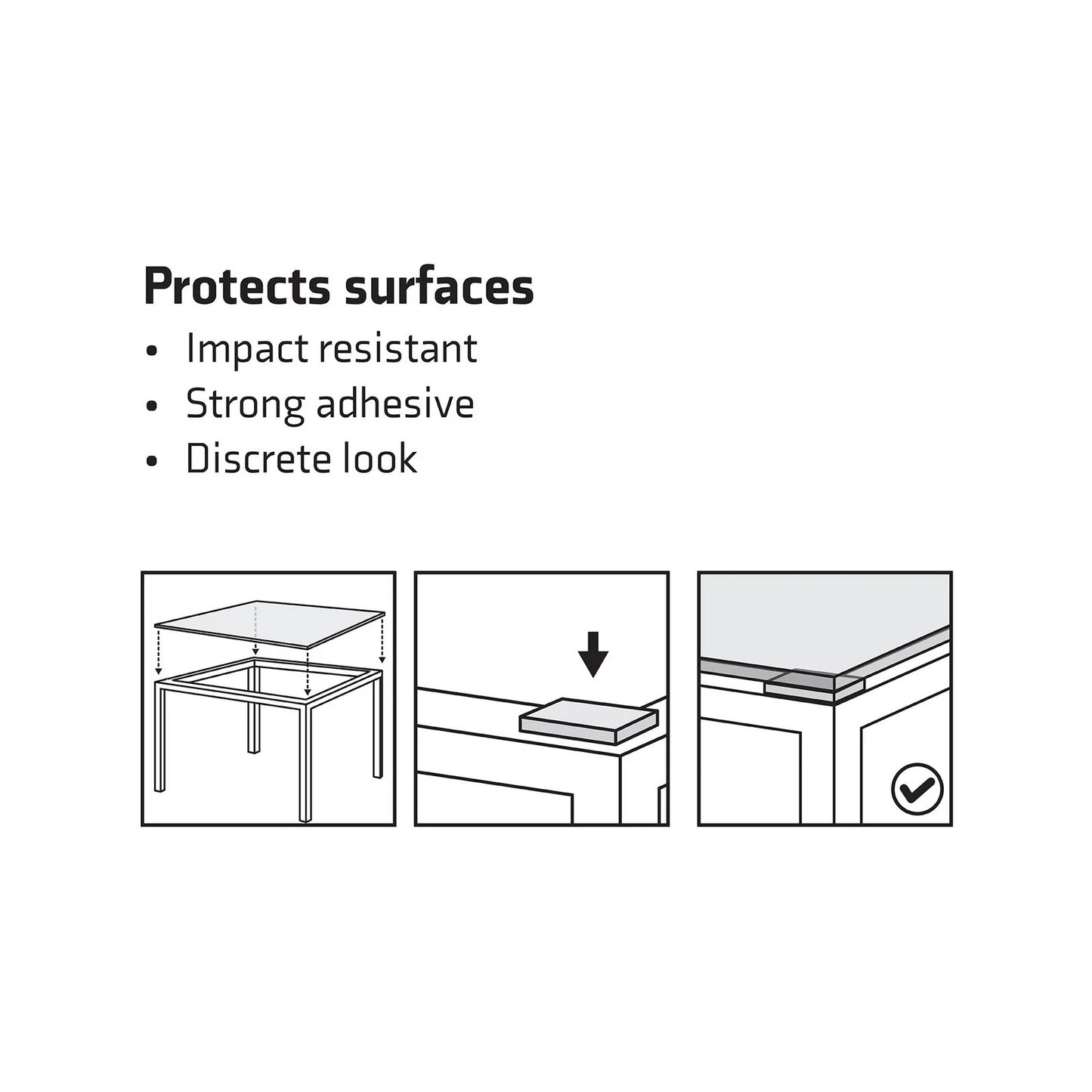 Surface Gard Clear Adhesive Bumpers 13x25mm, Noise Reduction, 16 Pack