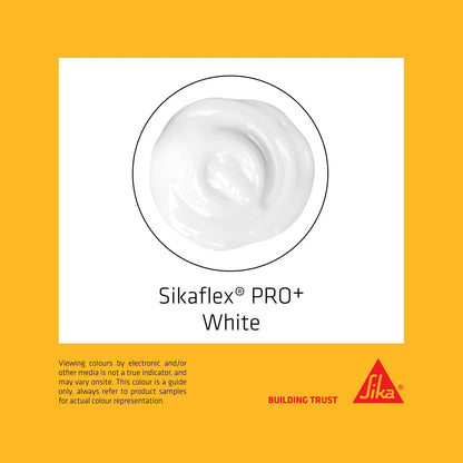 Sika Sikaflex Pro+ 310ml White Polyurethane Sealant - Flexible, Bubble-Free, Weather Resistant