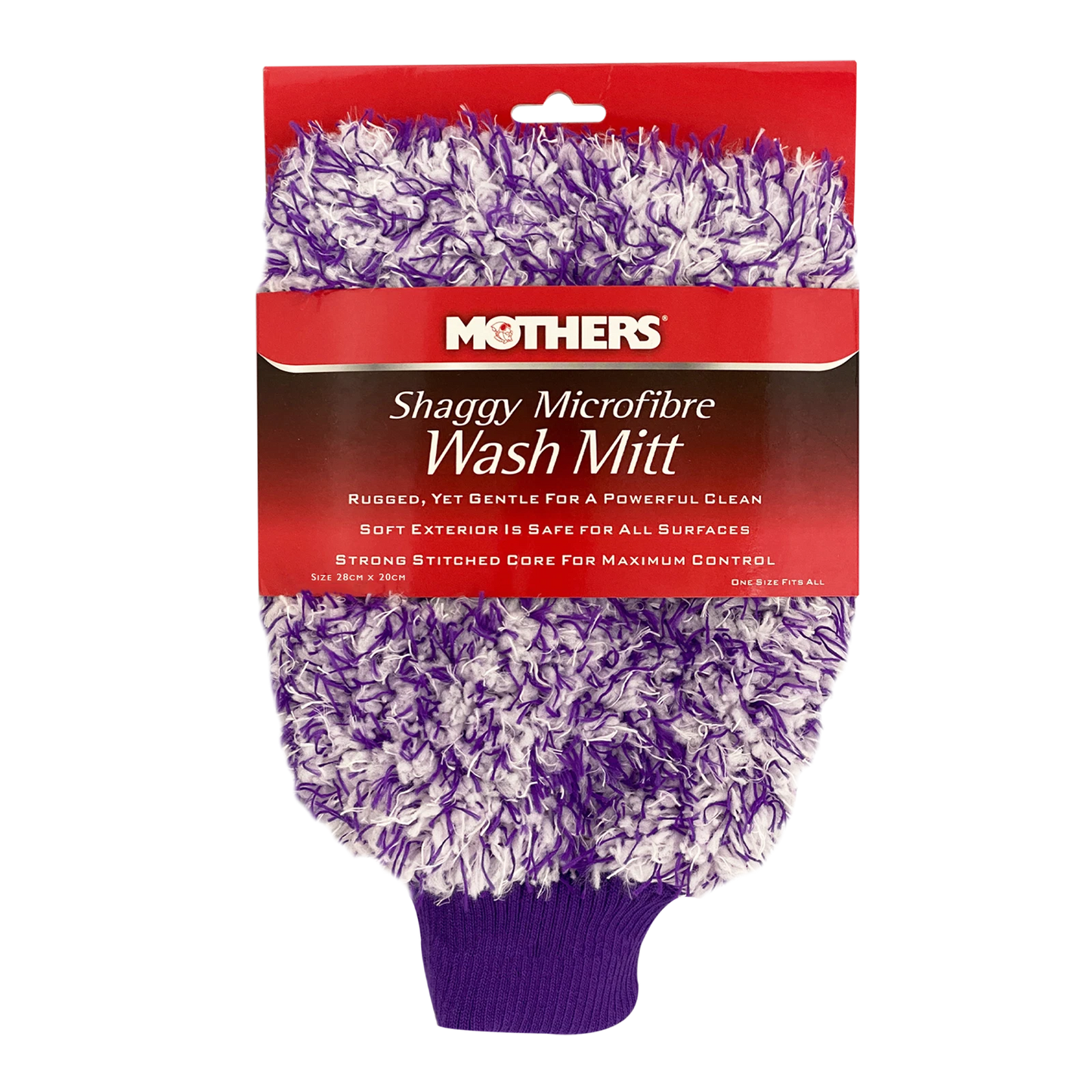 Mothers Shaggy Microfibre Wash Mitt - Gentle, Versatile, Effective Dirt Removal