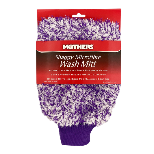 Mothers Shaggy Microfibre Wash Mitt - Gentle, Versatile, Effective Dirt Removal
