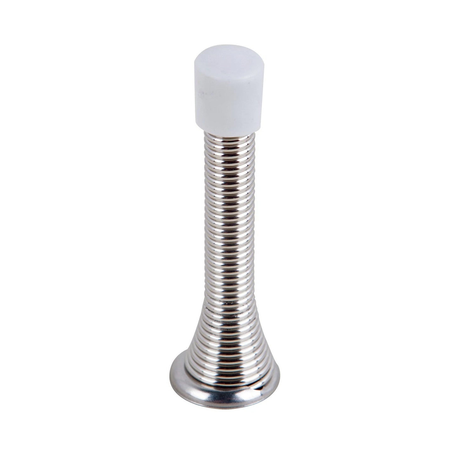 Adoored Large Spring Door Stop, Satin Chrome, Stylish Wall Protection, Easy Install