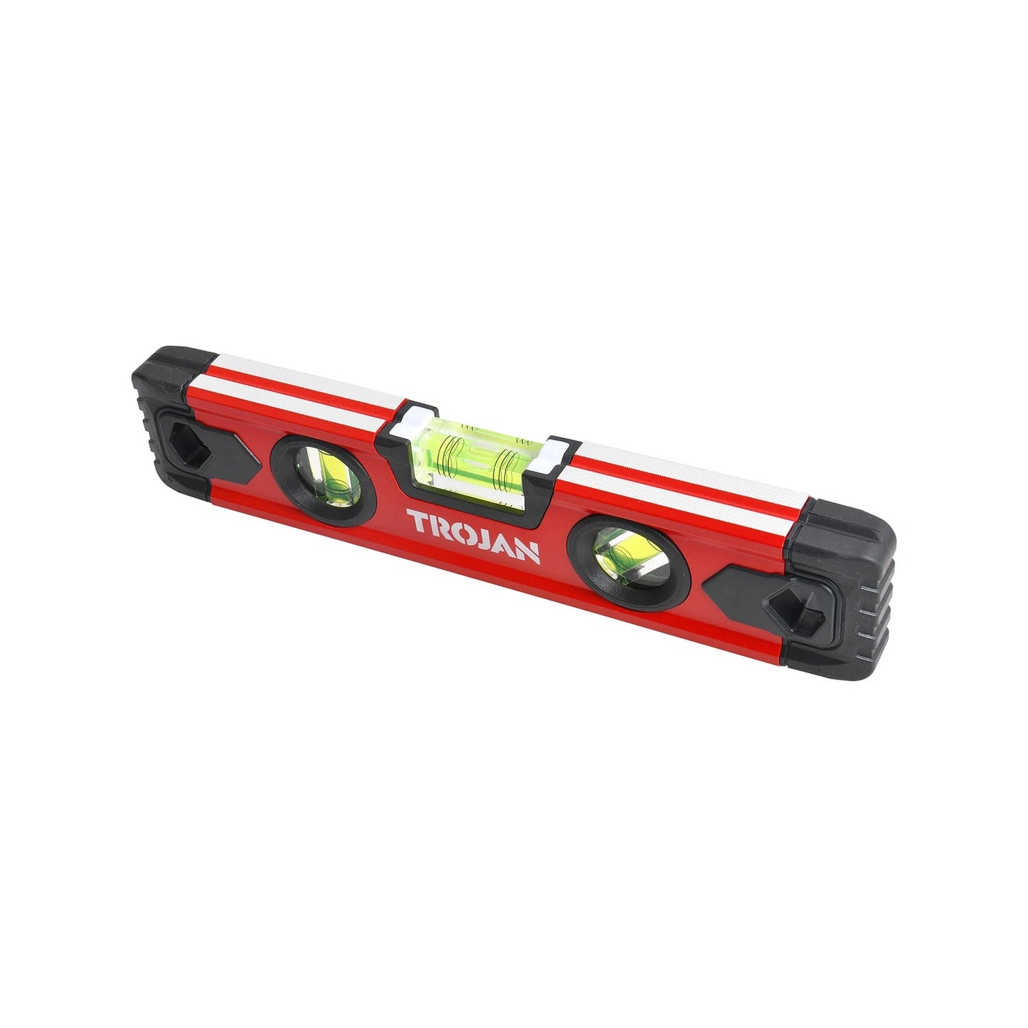 Trojan 240mm Magnetic Stubby Level with Three Vials & Durable Aluminium Frame