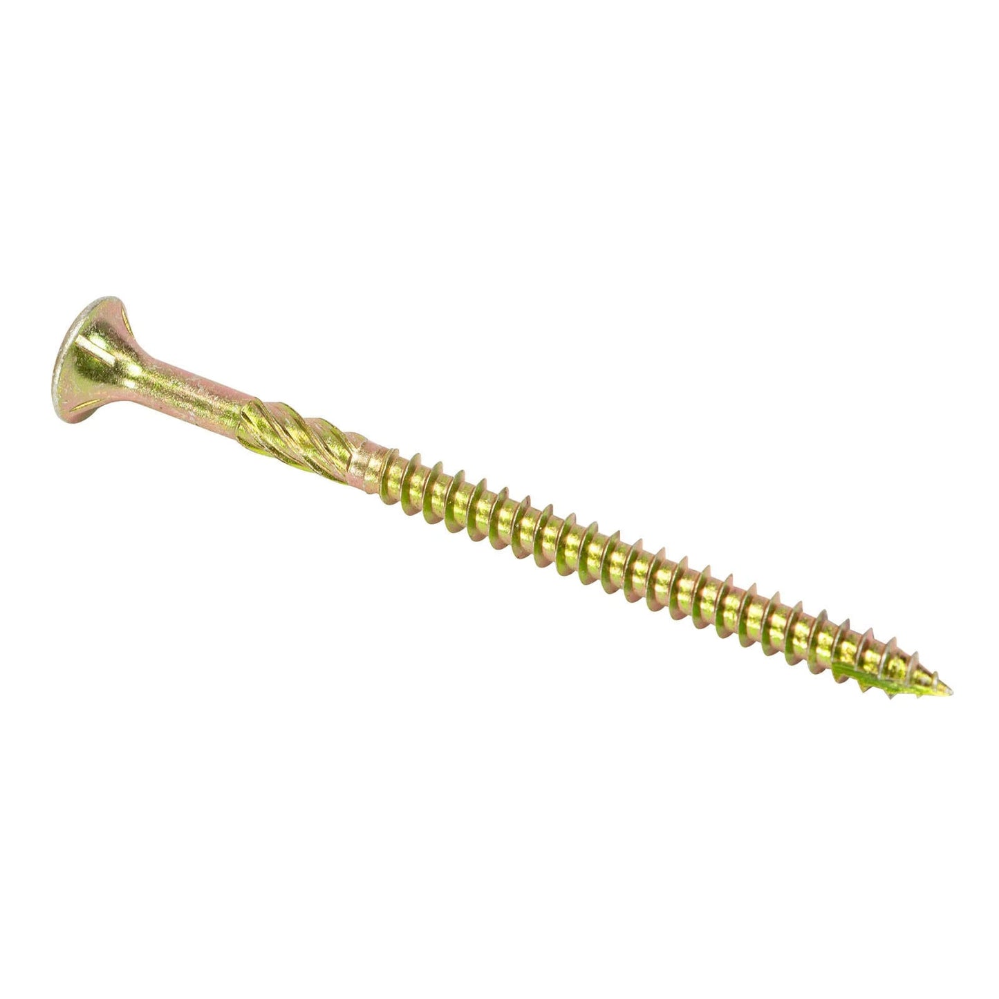 Titan 14G x 100mm Zinc Gold Timber Bugle Batten Screws - 100 Pack, Corrosion Resistant