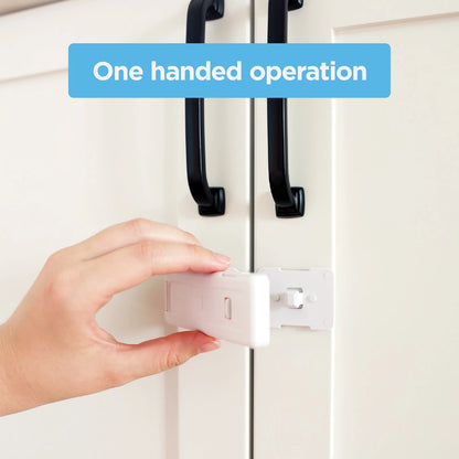 Perma Child Safety Ultimate Cabinet Latch 4 Pack, Triple Action Lock, Easy Install