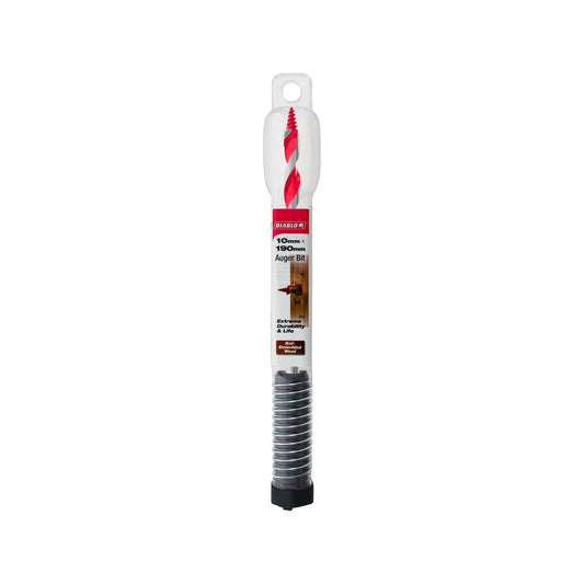 Diablo 10 x 190mm Auger Bit with Dura-Tip™ for Nail-Embedded Wood Drilling