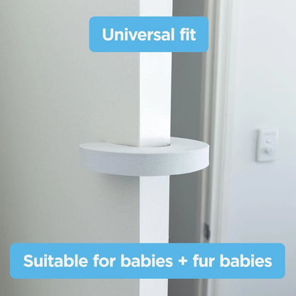 Perma Child Safety Foam Door Cushions 4 Pack, Easy Clip-On, Non-Adhesive, White