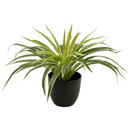 UN-REAL 30cm Artificial Spider Plant - Lifelike Indoor Decor, Maintenance-Free, Realistic Design