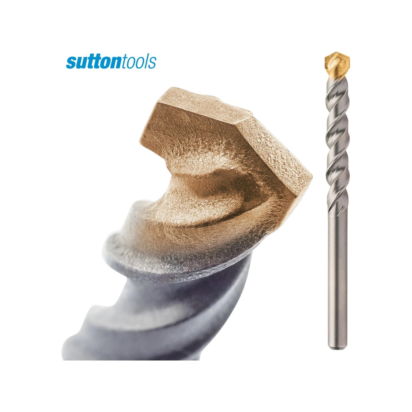 Sutton Tools 6.5x150mm TCT Masonry Drill Bit, Carbide Tip, Double Spiral Flute