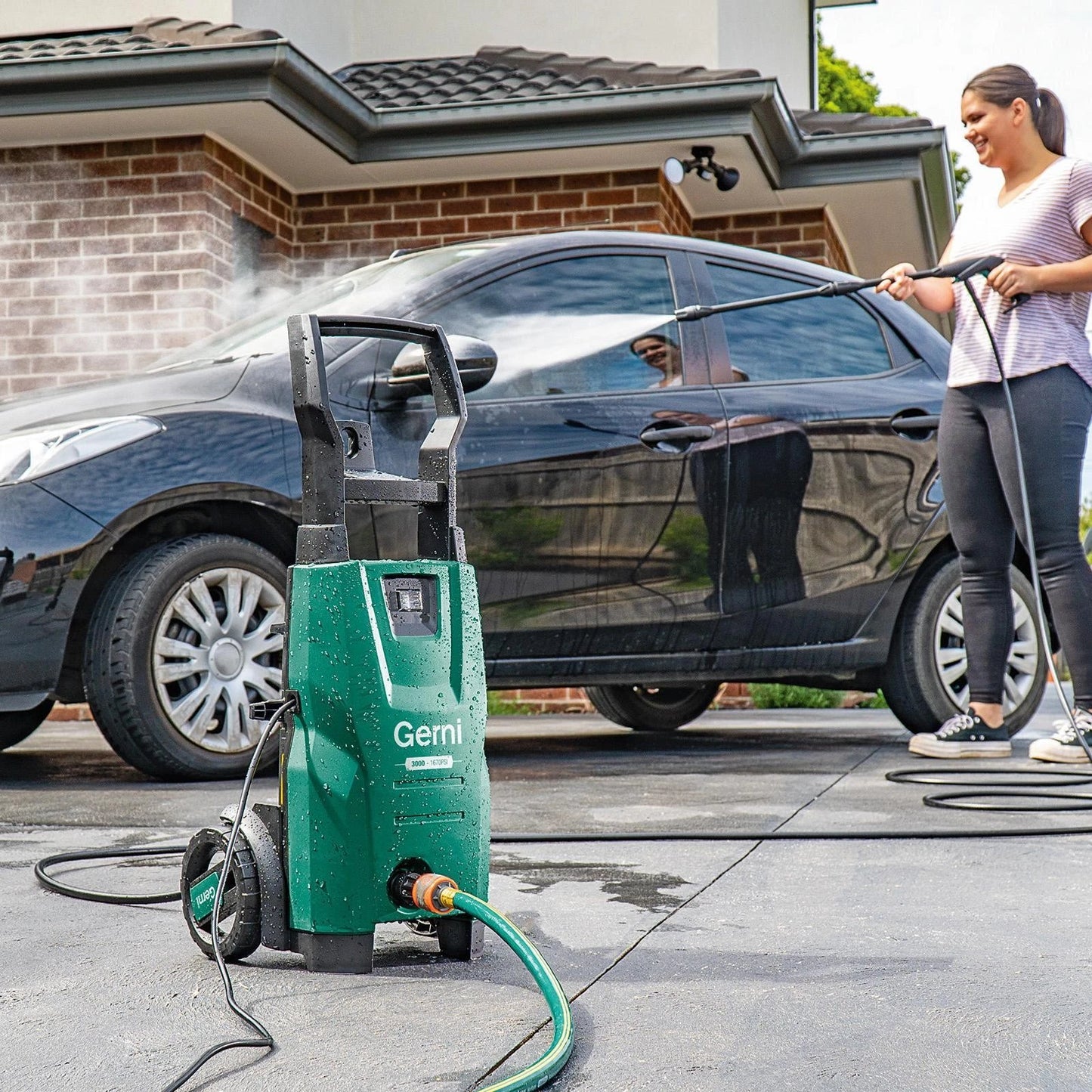 Gerni Auto Nozzle for Motorcycles & Bicycles, 60-Degree Fan Jet, Universal Compatibility