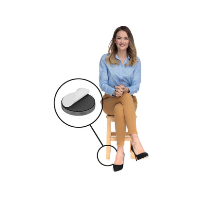 Slipstick 25mm Grey Premium Wool Felt Floor Protection Pads - 16 Pack