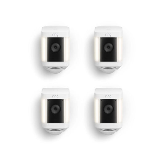 Ring Spotlight Cam Plus 4 Pack - Battery, 1080p HD, Two-Way Talk, Weather-Resistant