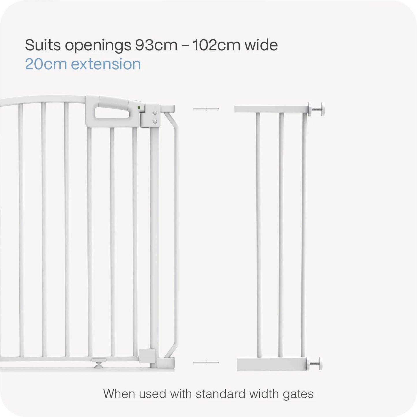 Perma Child Safety 20cm White Steel Baby Gate Extension for Kids & Pets