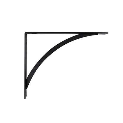 Carinya Black Arch Stayed Bracket 250x200mm, Powder Coated Steel, 50kg Load Capacity
