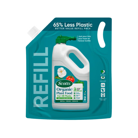 Scotts Organic Plant Food Hose Refill 1.8L - Eco-Friendly, Nutrient-Rich, Promotes Healthy Plants
