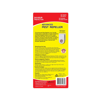 The Big Cheese Advanced Pest Repeller - Poison-Free, Ultrasonic, Indoor Rodent Protection