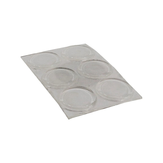 Surface Gard 19mm Clear Round Floor Protection Pads - 6 Piece, Reduces Scratches & Noise
