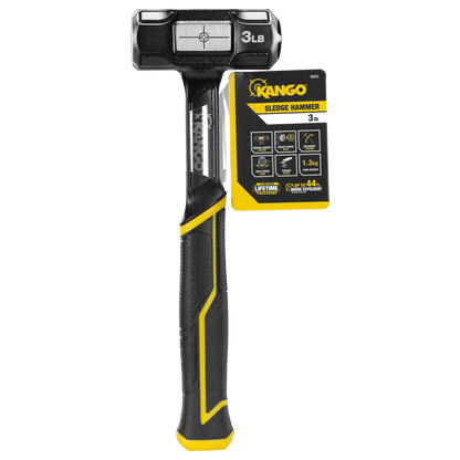 Kango 3lb Cross Strike Sledge Hammer - Durable, Precision, Dual Strike Faces