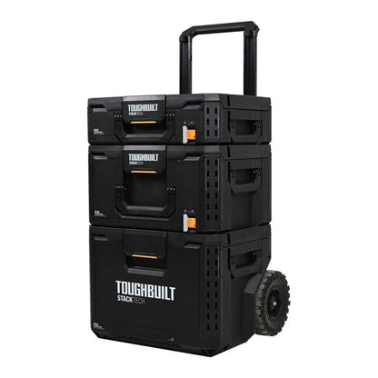 ToughBuilt StackTech 3 Piece Combo: Modular Storage, IP-65 Resistant, Telescopic Handle