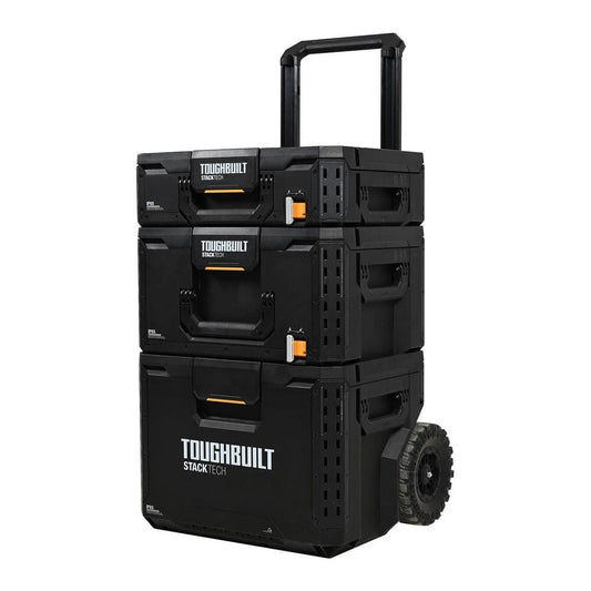 ToughBuilt StackTech 3 Piece Combo: Modular Storage, IP-65 Resistant, Telescopic Handle