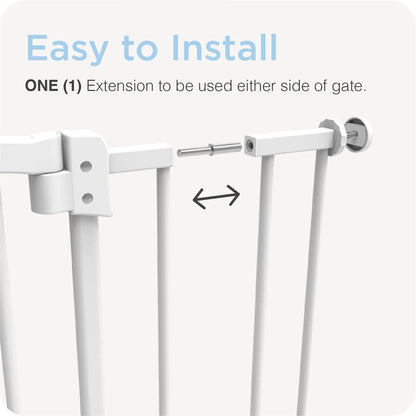 Perma Child Safety 30cm White Extra Tall Baby Gate Extension, Steel, Easy Assembly