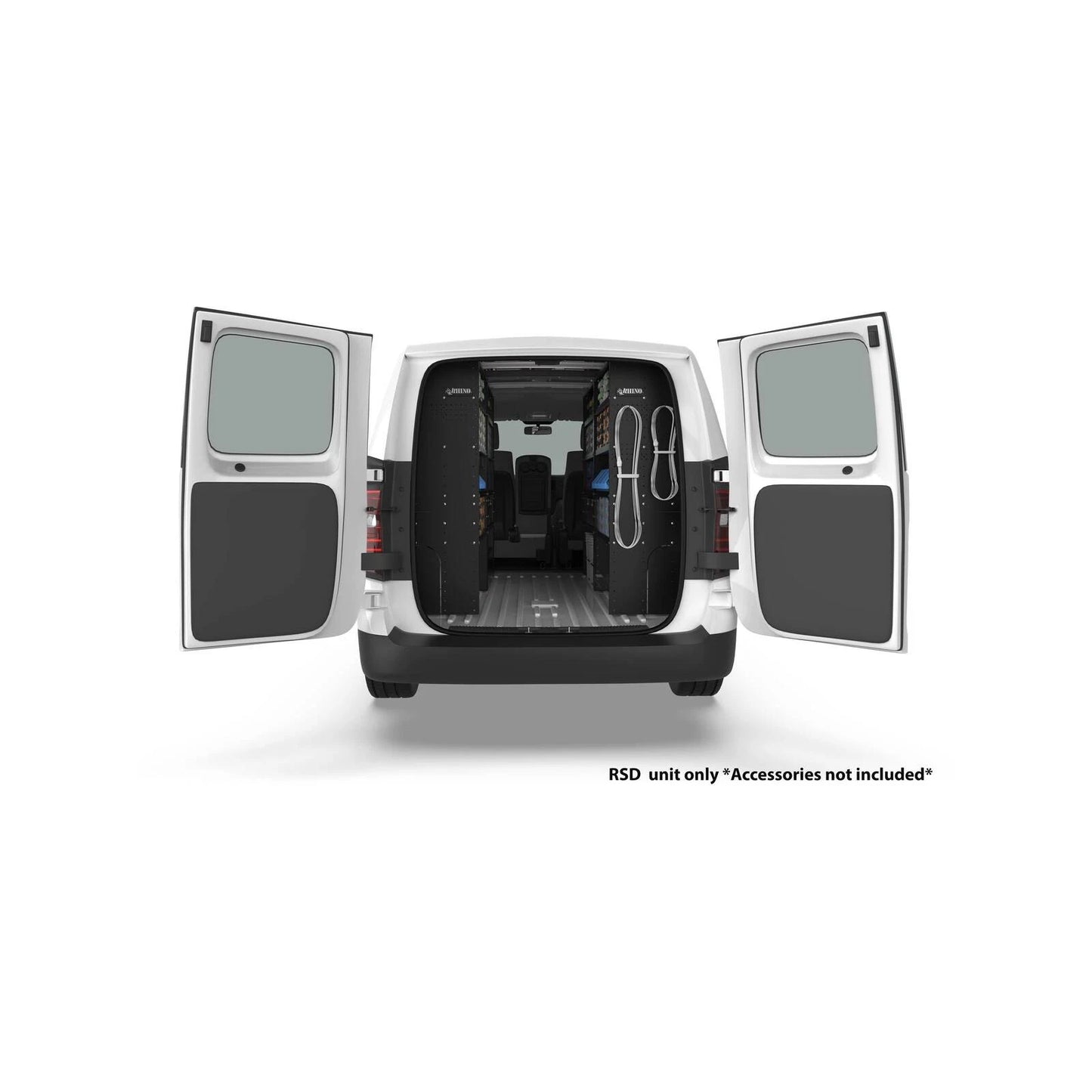 Rhino Van Storage Shelving Kit 1140-1340mm, 4 Adjustable Shelves, 30kg Capacity, Australian Made