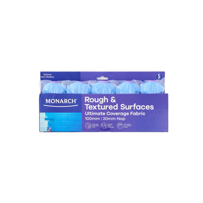 Monarch Mini Roller 100/20mm Nap Ultimate Coverage Fabric 5 Pack for Rough Surfaces