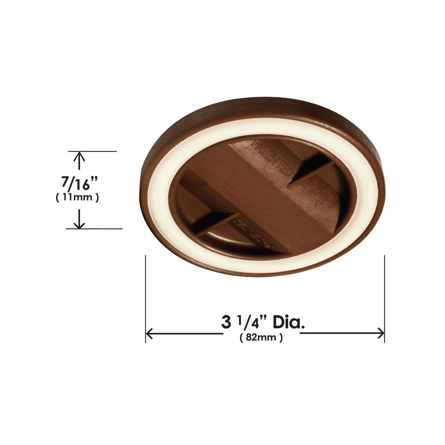 Slipstick Chocolate Castor Cup Gripper 4 Pack - Floor Protection & Anti-Slip for 50-56mm Wheels