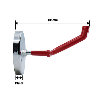 Everhang Red Magnetic Utility Hook - Strong Magnet, PVC Coated, Easy Install, 1 Pack