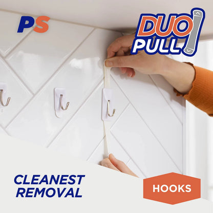 Permastik Medium White Kitchen Hooks 4 Pack - Strong Hold, No Tools Needed, Clean Removal