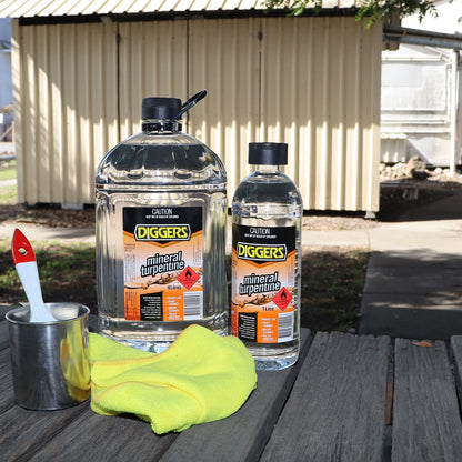 DIGGERS Mineral Turpentine 1L - Low Aromatic Solvent for Paint Thinning & Cleaning