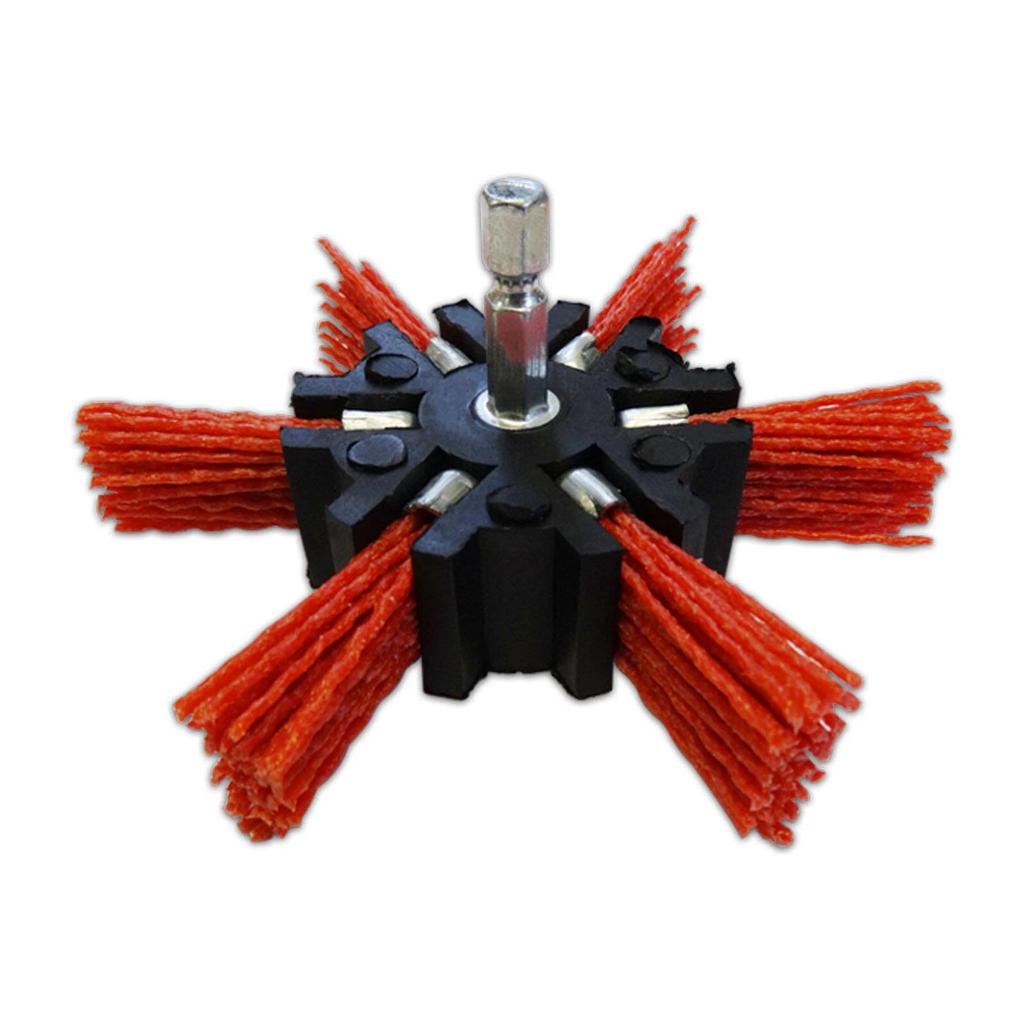 Josco 100mm Abrasive Nylon Fan Grinder Brush for Paint Removal & Timber Finish