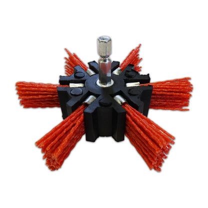 Josco 100mm Abrasive Nylon Fan Grinder Brush for Paint Removal & Timber Finish