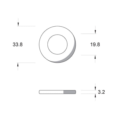 ZENITH M16 Galvanised Flat Round Washers, Corrosion Resistant, Load Distribution