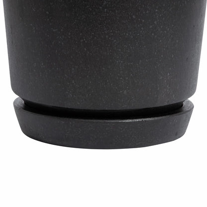 Northcote Pottery Black Terrazzo Look Saucer 47x47cm, Durable Fibreclay, Weather Resistant