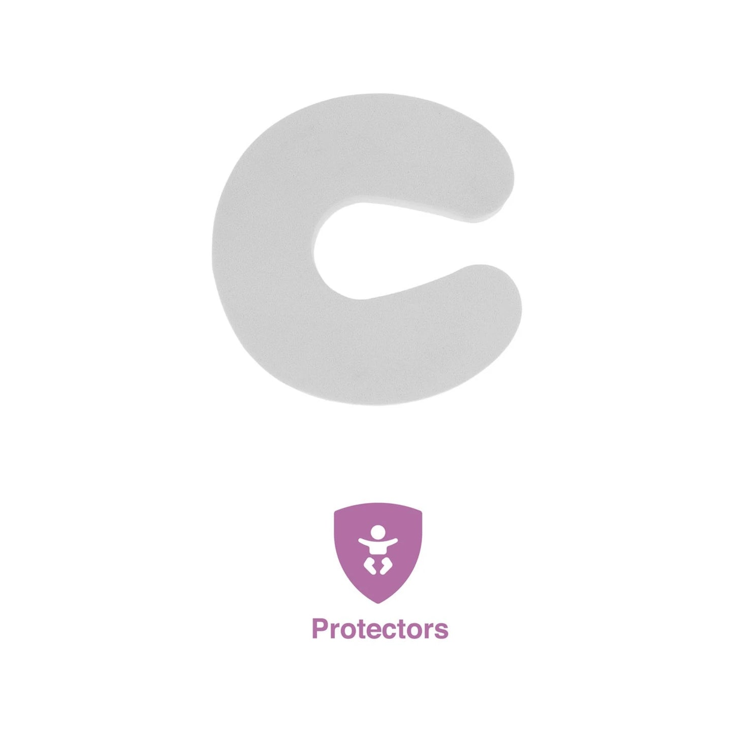 Perma Child Safety Foam Door Cushions 4 Pack, Easy Clip-On, Non-Adhesive, White