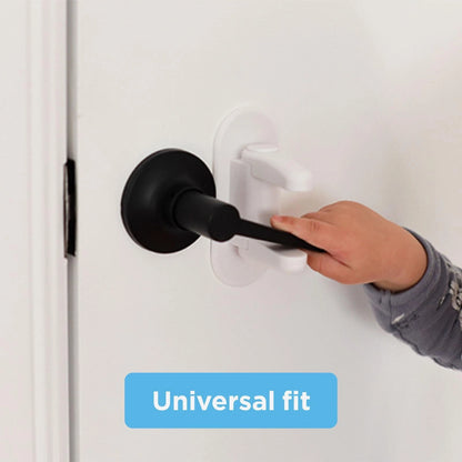 Perma Child Safety Door Lever Lock 2 Pack, No Tools Needed, Easy One-Hand Operation, White