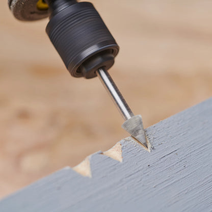 Ryobi 6.4mm Triangle Engraving Burr for Timber, Plastic, Metal - High-Speed Steel, 35,000 RPM