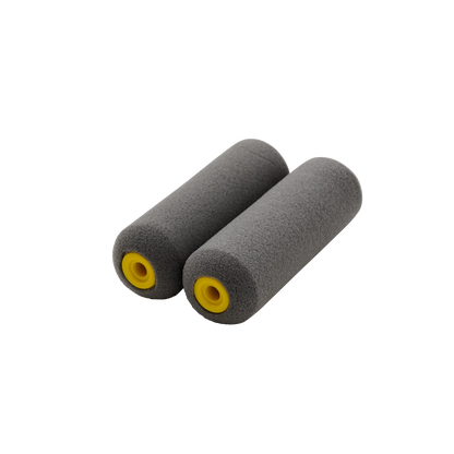 Monarch 100mm Dark High Density Foam Mini Roller 2 Pack - High Gloss Finish, Oil-Based Paints