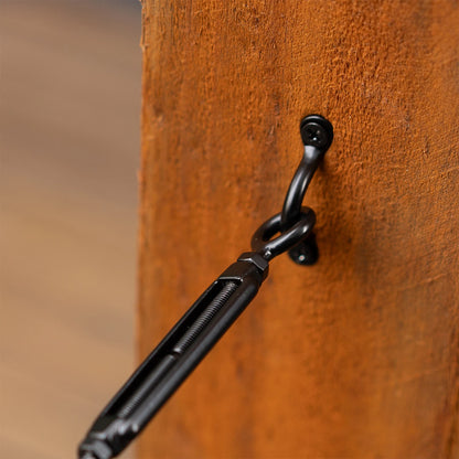 Taskmaster 5mm 316 Stainless Steel Hook/Eye Turnbuckle Kit - Marine Grade, Black Finish