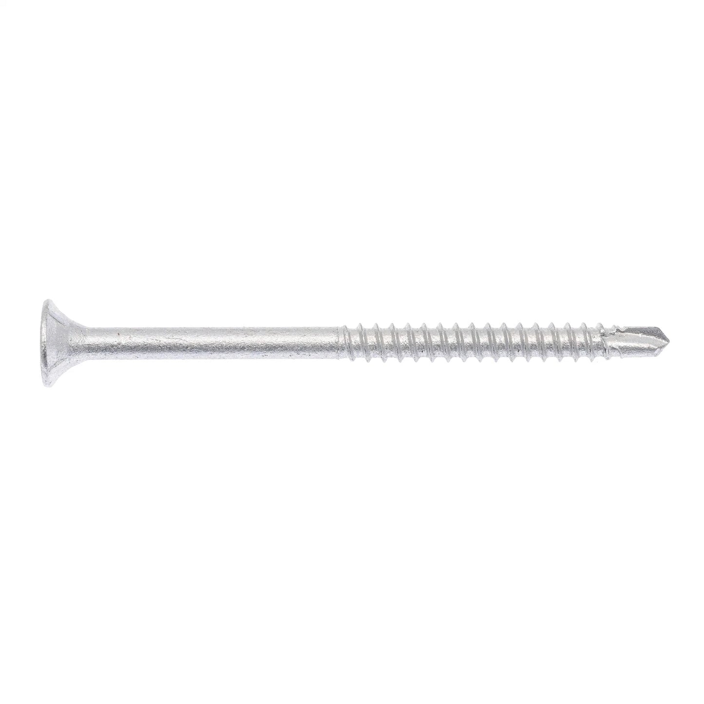 Buildex 14g x 100mm Zinc Alloy Bugle Batten Tek Screws - 100 Pack, Self-Drilling, Flush Finish