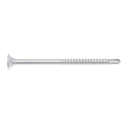 Buildex 14g x 100mm Zinc Alloy Bugle Batten Tek Screws - 100 Pack, Self-Drilling, Flush Finish