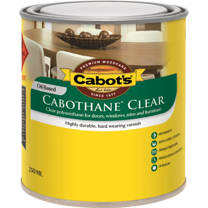 Cabot's Satin Oil-Based Polyurethane Varnish 250ml - Durable, Scratch & Stain Resistant