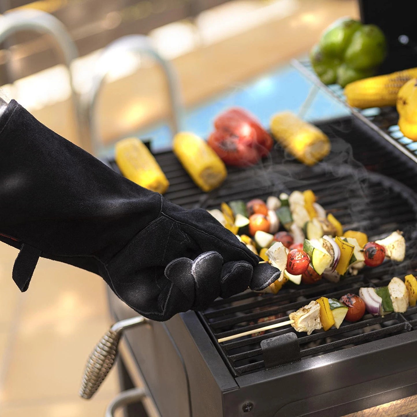 Matador Pit Master Heat-Resistant BBQ Gloves, 240°C Protection, Silicone Grip, 40cm Length