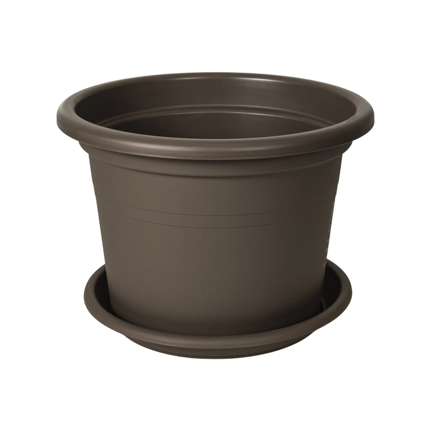 RESPECT 52cm Brown CYLINDA Saucer - Eco-Friendly, Recycled, UV Resistant, Indoor/Outdoor Use