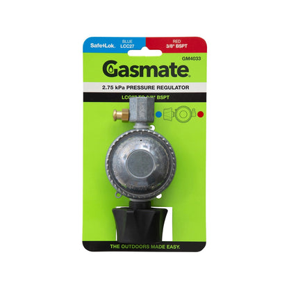Gasmate 2.75 kPa Pressure Regulator LCC27 to 3/8" BSPT for BBQ & Camping